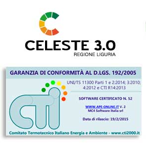 Certificazione Energetica APE Genova con software celeste 2.0